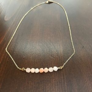 **SALE!!** Rose Quartz 14K Gold Boho Necklace